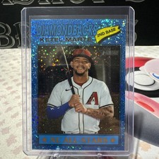 2026 Topps Heritage Light Blue Sparkle Chrome #220 Ketel Marte