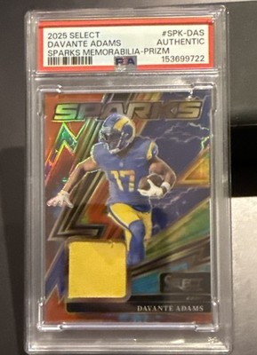 2025 Panini Select - Sparks Davante Adams #SPK-DAS Tie-Dye Prizm /25 (MEM)