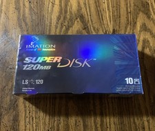 BOX OF 10 Vintage Imation SuperDisk 120MB LS-120 Super Disk Diskettes 3M