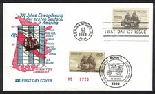 USA Ship  Concord  German Settlers in America FDC 1983 MNH SG#2028