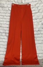 VTG NWOT Red/Orange 12 70's Bell Wide Leg Flare Pants Disco Jack Winter