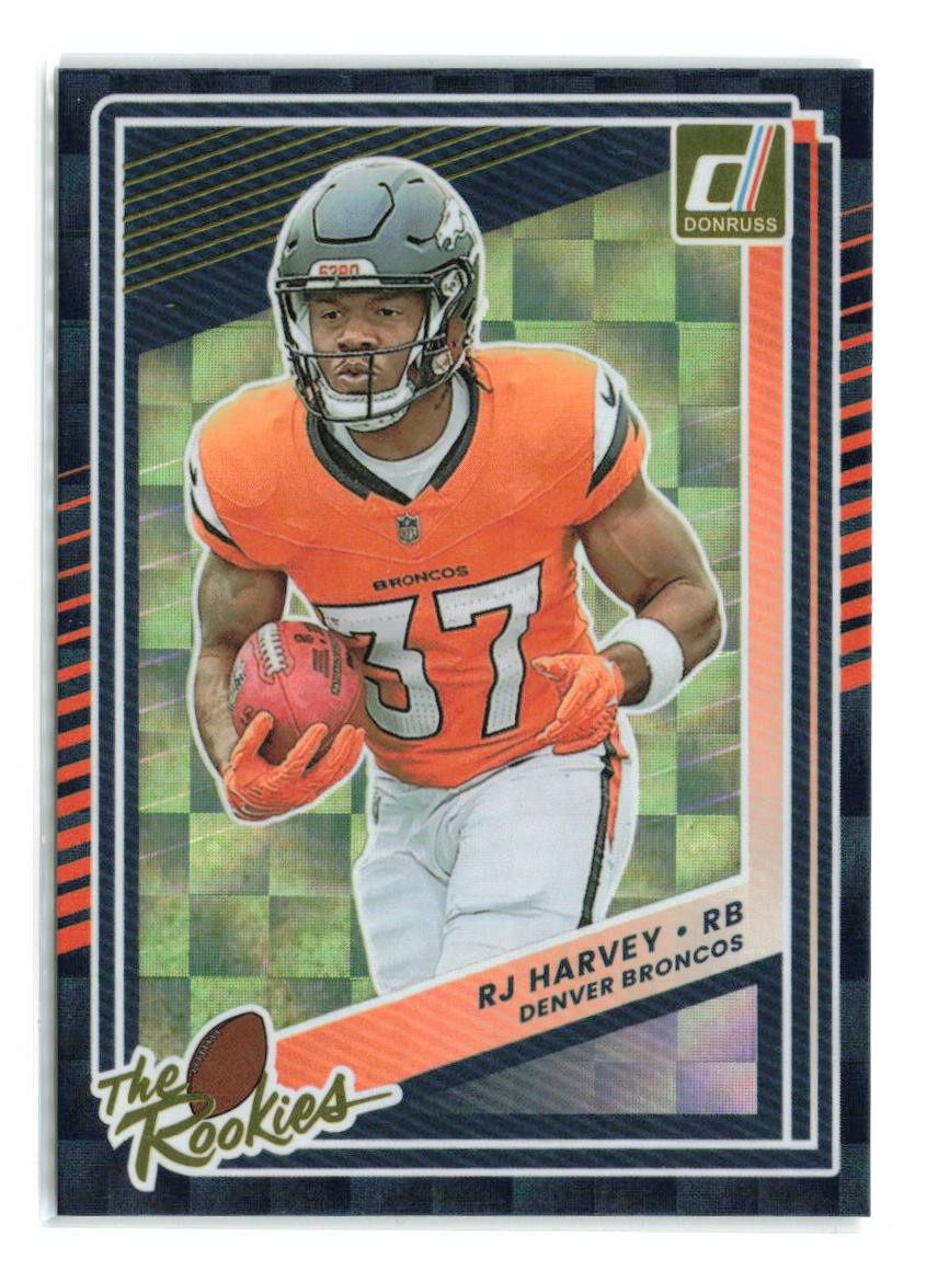 RJ Harvey - 2025 Donruss #32 The Rookies - Denver Broncos