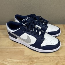 Nike Dunk Low Men's Size 10 Retro Summit White/Midnight Navy/Platinum Tint