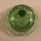 Vintage 1930’s Doric Green Covered Butter Dish By Jeannette Depression Glass