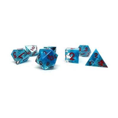 Easy Roller Dice - Standard Shapes, 12-16mm Poly Set - Costal Reef (7) New