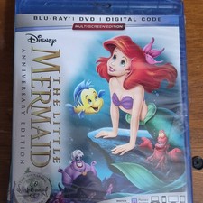 Disney The Little Mermaid Anniversary Edition Blu-ray DVD Digital Multi-Screen