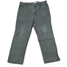 Carhartt Carpenter Pants Grey 38x30 Workwear Faded Distressed