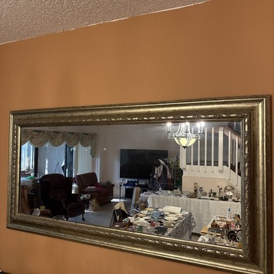 Mirror w.Beautiful Ornamental Frame 67 1/4 in.Wide x33 1/4 in.Length x 2 in.Deep