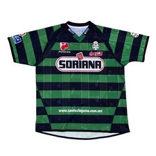Santos Laguna Soccer Remini Jersey Green Black Striped Soriana Coca-Cola XL