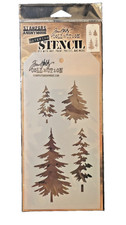 Stampers Anonymous Tim Holtz Layered Stencil WOODLAND THS071 - 4.125"X8.5"- NEW
