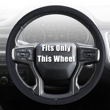 Customized Steering Wheel Cover for Chevy Silverado 1500 2019-2025/2500 3500 ...