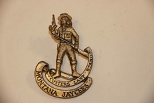 Montana Jaycees Custers Last Stand Pin with Custer Pewter