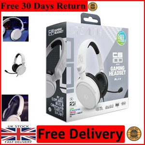 C6-100 Matte White Gaming Headset with  Sound & Comfort for Adults