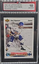 91-92 Upper Deck Sami Kapanen Rookie 🚨🚨🚨 KSA 10 Gem Mint 