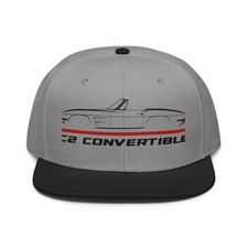 For Corvette Convertible C2 1963 Fans Vintage Snapback Hat Birthday Racing Cap
