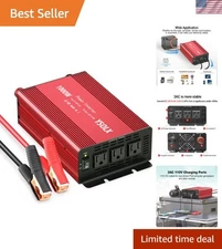 Reliable 1000W Power Inverter with 3 Outlets for All Your Appliances on the Go