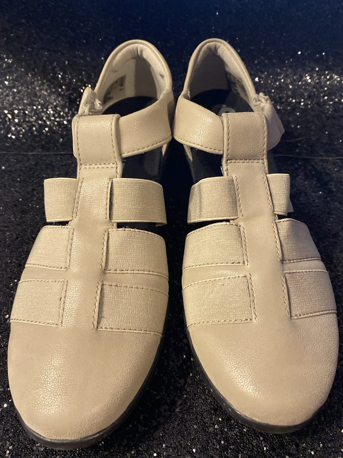 Sandali mocassini Clarks Cloudsteppers donna 6 5 Caddell lucidi punta chiusa con cinturino