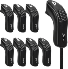 8PCS Golf Hybrid Iron Covers, Knit Hybrid Iron Head Covers, Fits Cobra T Rail