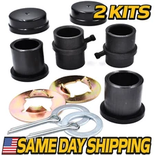 2 Front Wheel Bearing Rebuild Kit w/ Bushings, Washers, Hub Caps & Cotter Pins