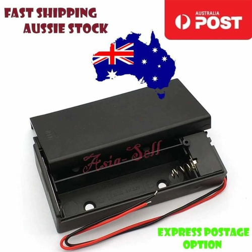 2x Battery Holder 2x18650 Case 7.4V Box Container Lid ON/OFF Switch 2 x ...