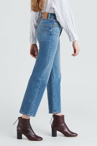 STRAIGHT ANKLE JEANS BLUE 