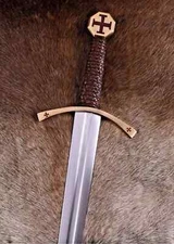 Templar Knight Crusade Sword with scabbard, Templar Sword - Medieval Weapon
