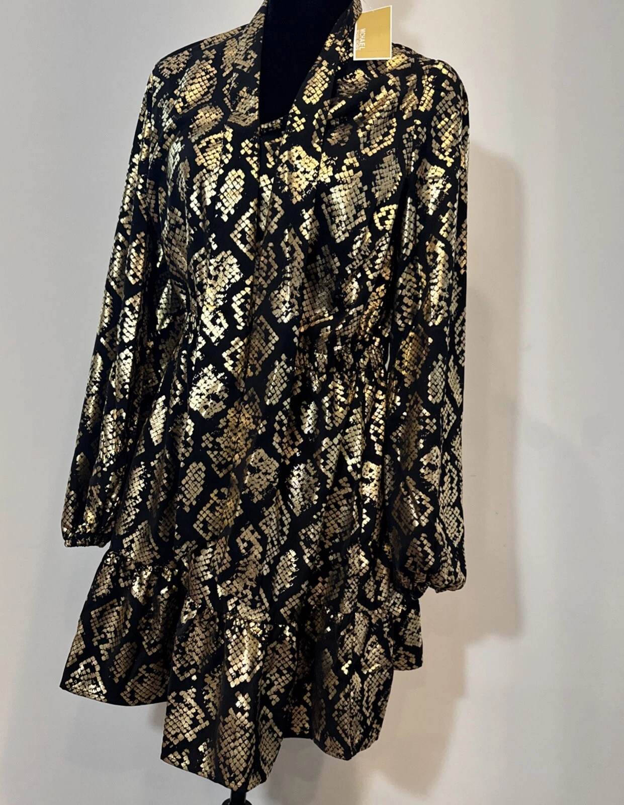 Abito Michael Kors nero e oro taglia media nuovo con etichetta molto bello