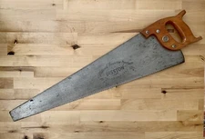 Vintage DISSTON Hand Saw NATIONAL HARDWARE SPECIAL 1840-1954 26” 7PPI 