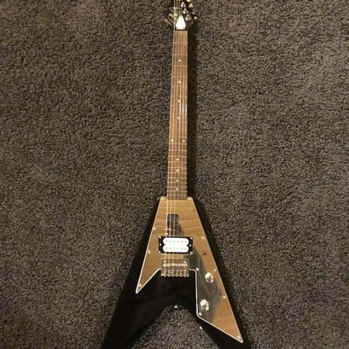 Washburn Paul Stanley Signature Flying V Black/Mirror-Chrome Electric  Guitar | eBay