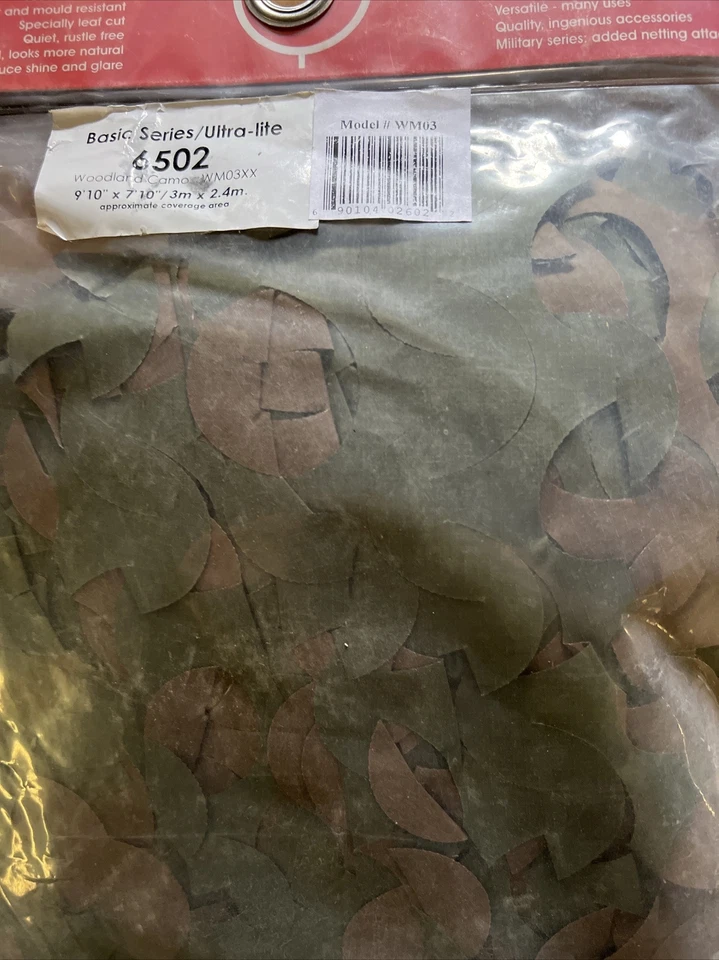 Camo Netting Waterpoof Lightweight Ghillie Cover 9’10 X 7’ 10 - Image 2 of 2