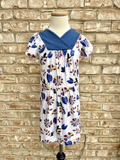 Girls Tea Collection Chalk Floral Klees Garten Surpluce Dress, Size 8
