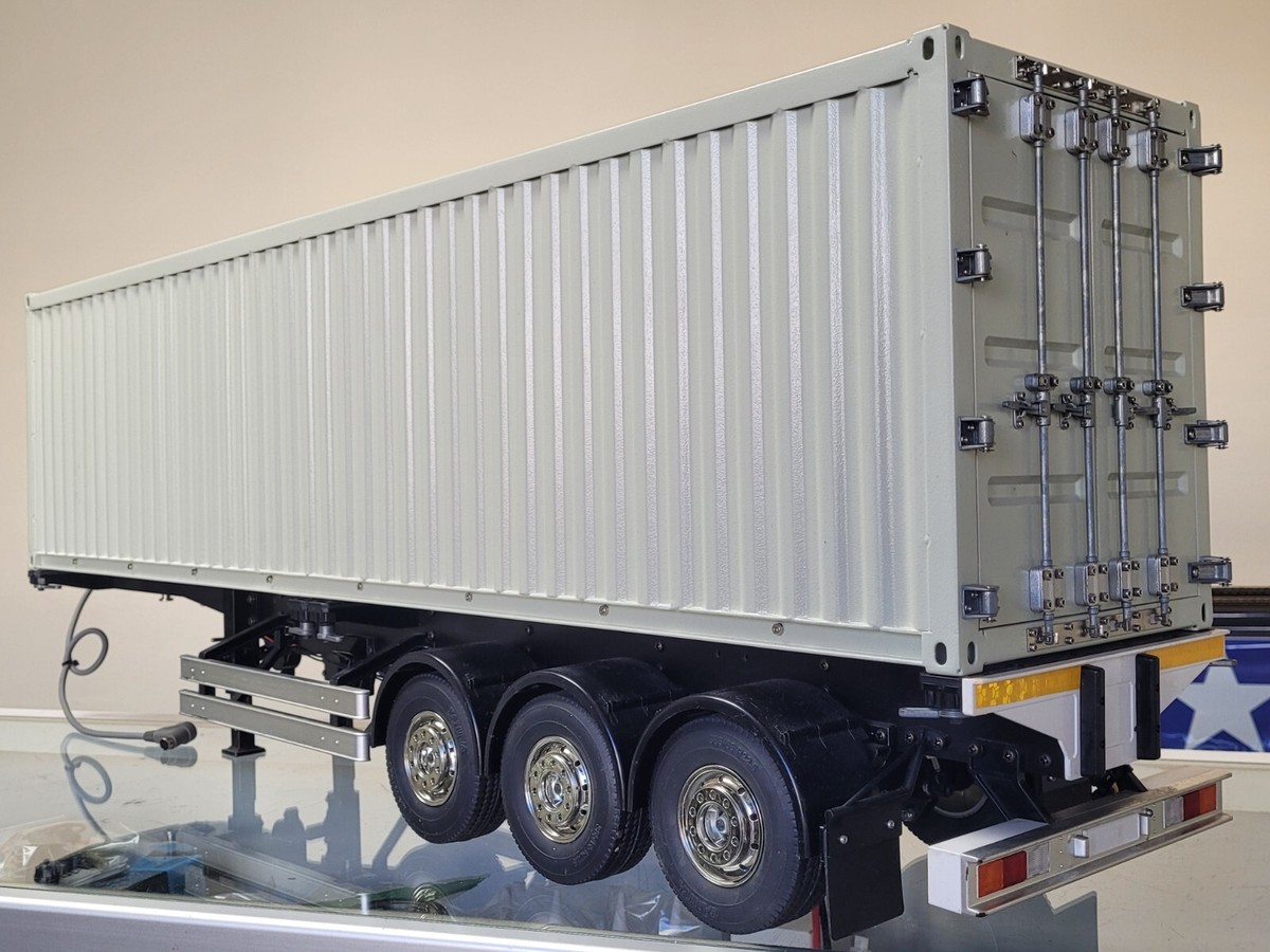 Tamiya Toy 1/14 40FT Box Container Semi Box Trailer + light
