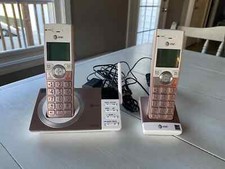 AT T Pink Handset Cordless Answering System 2Phones  Model CL82257 Landline