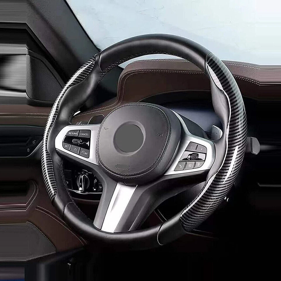 Protectores antideslizantes de fibra de carbono para elevador de volante de auto Chevrolet Foto 2 de 4