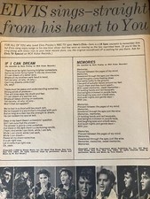 Elvis Presley, Full Page Vintage Clipping