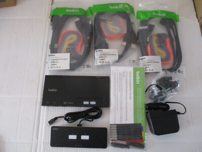 Belkin Secure 2-Port Dual HDMI Monitor KVM Switch with Remote F1DN202MOD-HH-4-