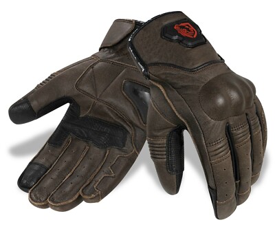 Riparo Leather Motorcycle Gloves Touchscreen Riding with Knuckle Protection
