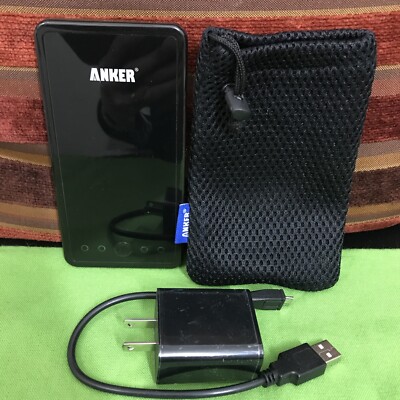 Anker Black Dual-USB 5V 3A 10000mAh External Battery Power Bank for Smartphones