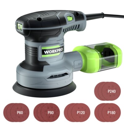 WORKPRO 5'' Random Orbit Sander 6 Variable Speeds Sander 7000 to 14000 RPM 2.5Amp