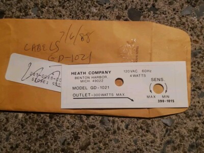 Heathkit GD-1021 Label #261-68 for the Photoelectric Beam Relay Model 