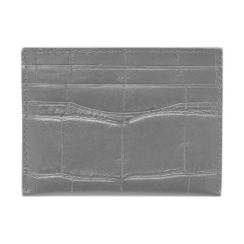 COACH authentic Men's Flat Business Card Holder Embossed Leather Black stylish  - Picture 1 of 3
