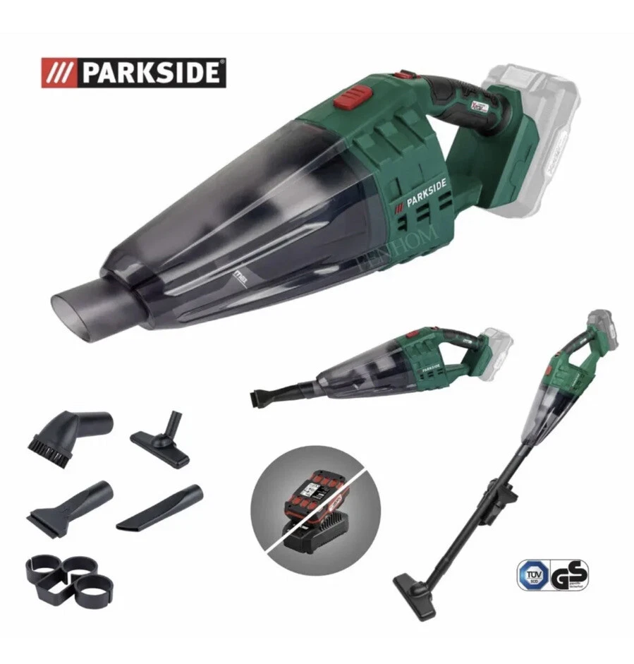 Parkside Cordless 20V Hand Held Vacuum Cleaner Bare Unit New 2023