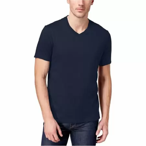 Club Room Men's Size Medium Performance V-Neck T-Shirt in Navy