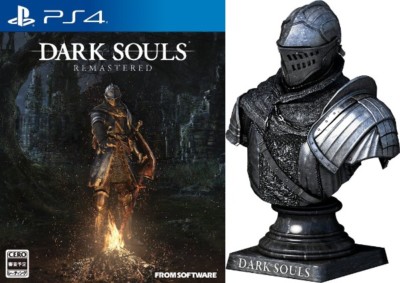 NEU PS4 DARK SOULS REMASTERED mit Senior Knight Bust Up Figur aus Japan