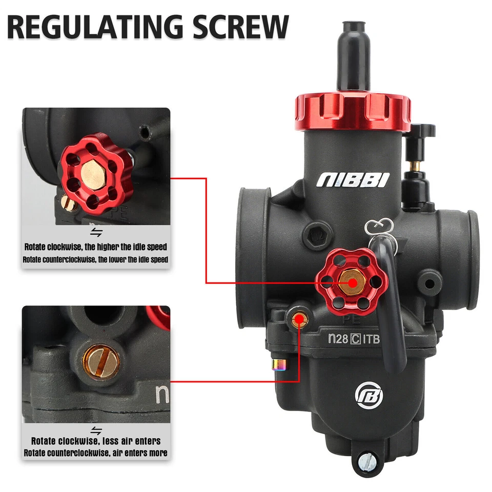NIBBI PE 28mm Racing Carburetor For CR80R CR85R WRE125 KE250 KX80 DRZ250 RM80 - Image 3 of 4