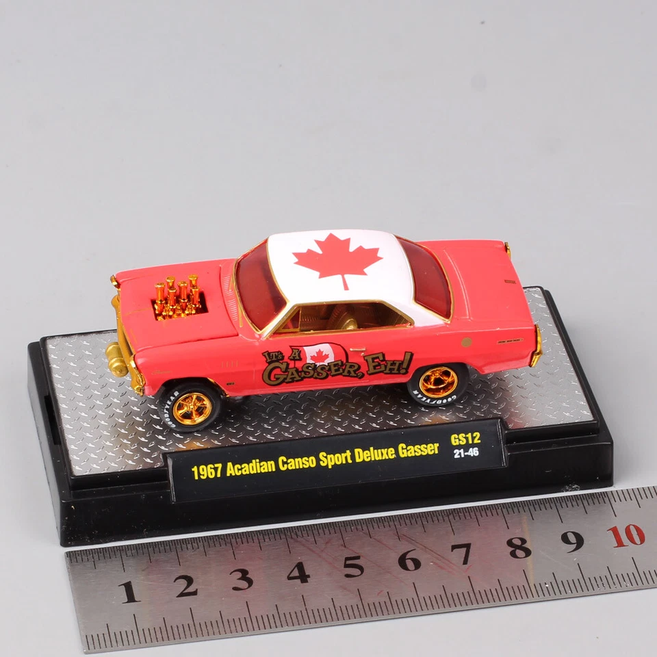 1/64 Scale Pontiac 1967 Acadian Canso Sport Deluxe Gasser Diecast Car Model Toy - Image 3 of 4