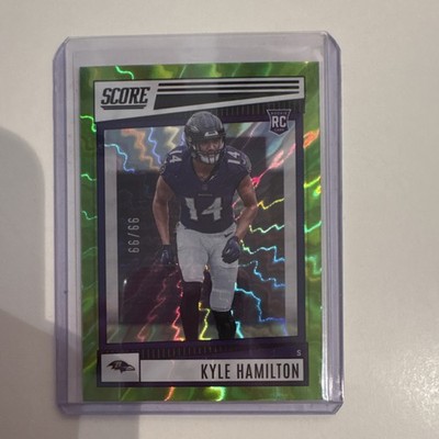 Panini 2022 Score Kyle Hamilton #364 Rookie Green /99 Baltimore Ravens