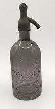 Magnolia Home Joanna Gaines Rustic Greay Glass 12.5" Galvanized Seltzer Bottle