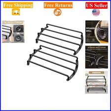 2-Pack 10-Inch Metal Speaker Grill Covers for Car Subwoofer Black