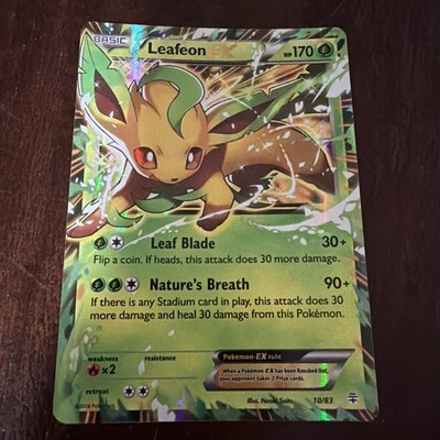 Pokémon TCG Leafeon EX 10/83 Holo Rare XY Generations | eBay